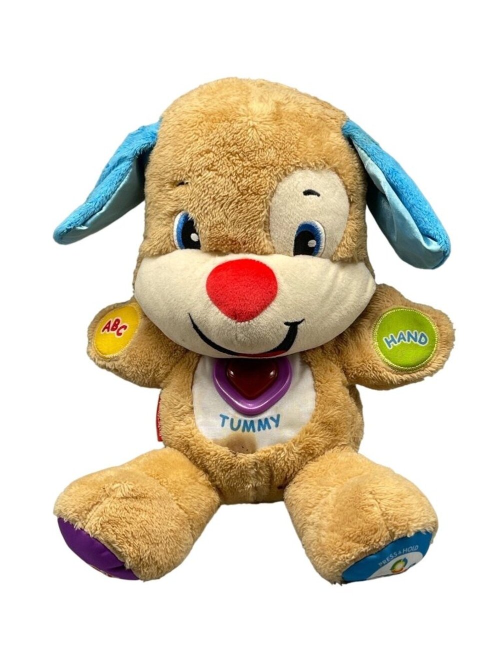 Fisher price dog toy batterie operated 6 button 2014 polyester fibers brown READ